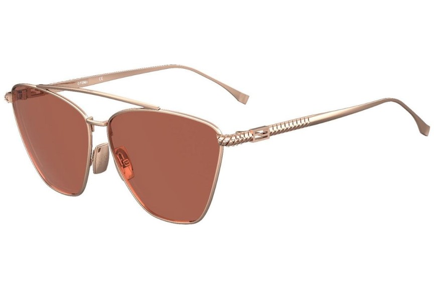 Sončna očala Fendi FF0438/S DDB/4S Polarized Cat Eye Zlata