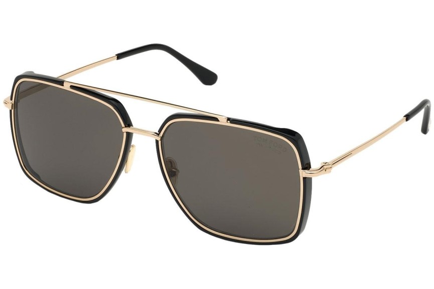 Sončna očala Tom Ford FT0750 01D Polarized Pilotska Črna