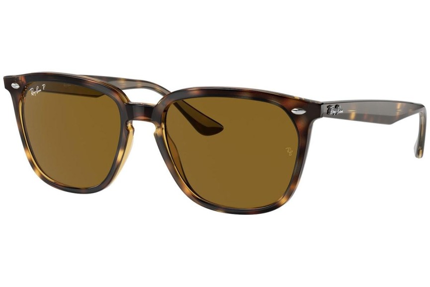 Sončna očala Ray-Ban RB4362 710/83 Polarized Kvadratna Havana