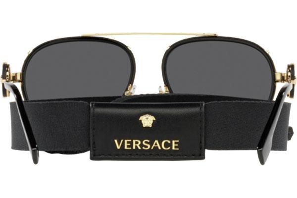 Sončna očala Versace Vintage Icon Pilot Clip-On VE2232 143887 Pilotska Črna