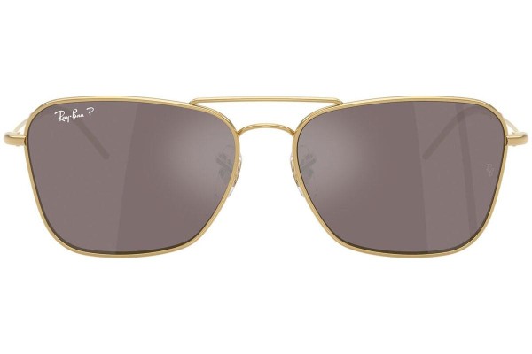 Sončna očala Ray-Ban Caravan Reverse RBR0102S 001/LB Polarized Pravokotna Zlata