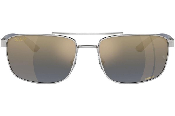 Sončna očala Ray-Ban RB3737CH 003/J0 Polarized Pravokotna Srebrna