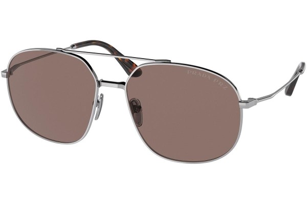 Sončna očala Prada PR51YS 5AV05C Polarized Pilotska Srebrna