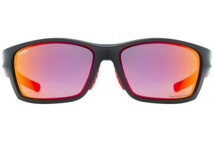 Sončna očala uvex sportstyle 232 P Black Mat / Red S3 Polarized Pravokotna Črna