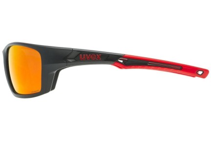 Sončna očala uvex sportstyle 232 P Black Mat / Red S3 Polarized Pravokotna Črna