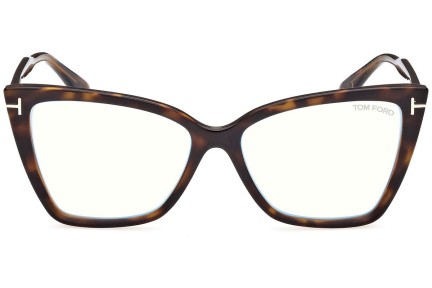 Očala Tom Ford FT5844-B 052 Cat Eye Havana