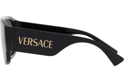 Sončna očala Versace Logo Aviator VE4439 GB1/87 Enojna leča | Shield Črna