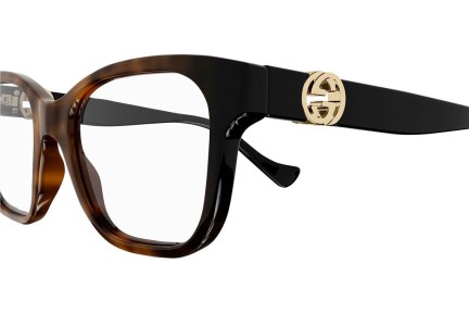 Očala Gucci GG1025O 002 Kvadratna Havana