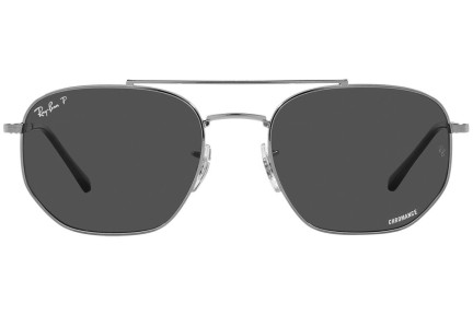 Sončna očala Ray-Ban RB3707 004/K8 Polarized Pilotska Srebrna