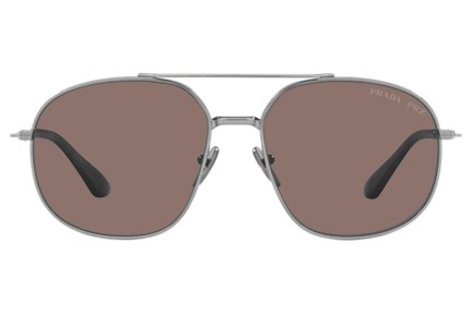 Sončna očala Prada PR51YS 5AV05C Polarized Pilotska Srebrna