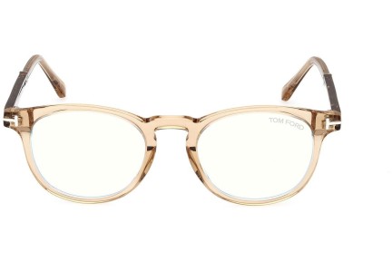 Očala Tom Ford FT5891-B 047 Okrogla Rjava