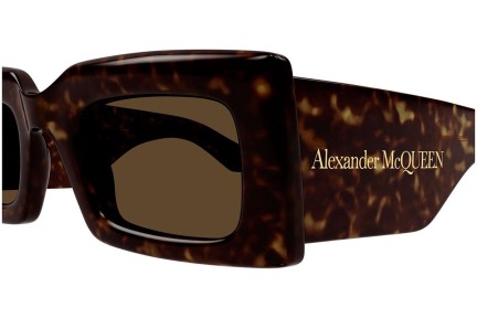 Sončna očala Alexander McQueen AM0433S 002 Pravokotna Havana