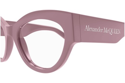 Očala Alexander McQueen AM0435O 003 Cat Eye Roza