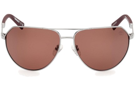 Sončna očala Timberland TB9340-H 08H Polarized Pilotska Srebrna