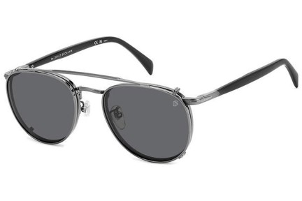 Očala David Beckham DB1144/CS KJ1/M9 Polarized Okrogla Siva