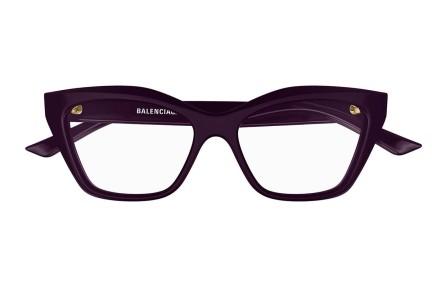 Očala Balenciaga BB0342O 007 Cat Eye Vijolična