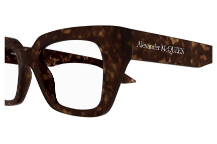 Očala Alexander McQueen AM0453O 002 Cat Eye Havana