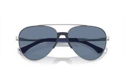 Sončna očala Emporio Armani EA2059 30452V Polarized Pilotska Srebrna