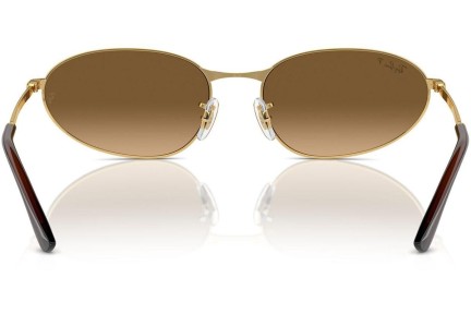 Sončna očala Ray-Ban RB3734 001/M2 Polarized Ovalna Zlata