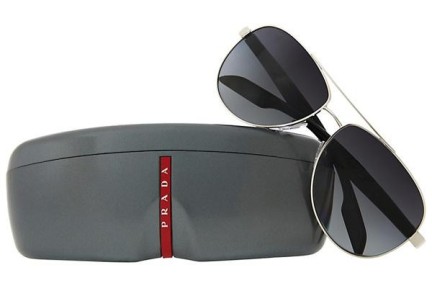 Sončna očala Prada Linea Rossa PS53PS 1BC5W1 Polarized Pilotska Srebrna