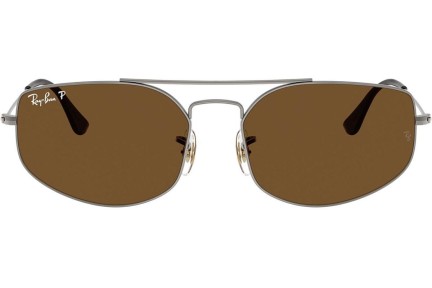 Sončna očala Ray-Ban RB3845 004/57 Polarized Pravokotna Siva