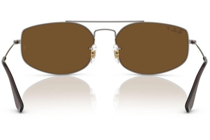 Sončna očala Ray-Ban RB3845 004/57 Polarized Pravokotna Siva