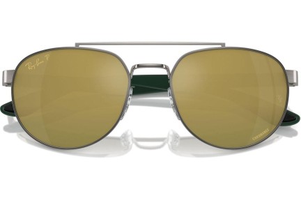 Sončna očala Ray-Ban RB3736CH 92696O Polarized Pravokotna Siva