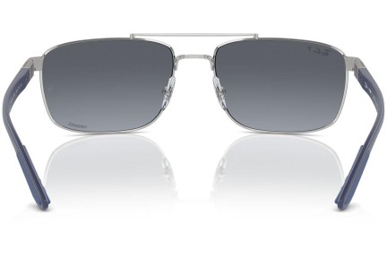 Sončna očala Ray-Ban RB3737CH 003/J0 Polarized Pravokotna Srebrna