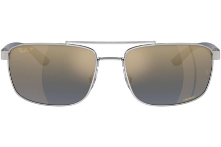 Sončna očala Ray-Ban RB3737CH 003/J0 Polarized Pravokotna Srebrna