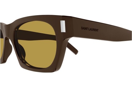 Sončna očala Saint Laurent SL402 021 Kvadratna Rjava