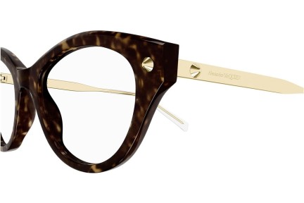 Očala Alexander McQueen AM0485O 002 Cat Eye Havana