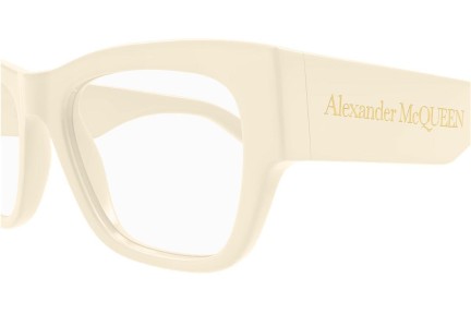 Očala Alexander McQueen AM0436O 005 Pravokotna Bež