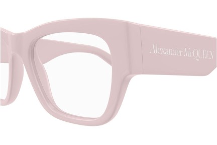 Očala Alexander McQueen AM0436O 006 Pravokotna Roza