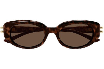 Sončna očala Alexander McQueen AM0469S 002 Ovalna Havana