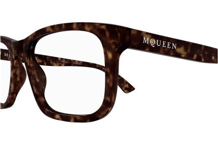 Očala Alexander McQueen AM0486O 007 Kvadratna Havana