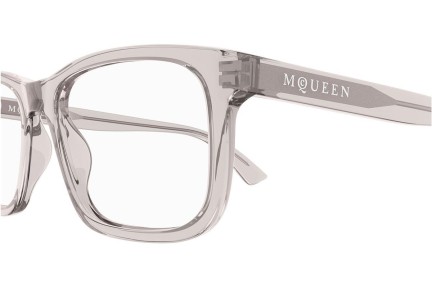 Očala Alexander McQueen AM0486O 008 Kvadratna Siva