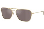 Sončna očala Ray-Ban Caravan Reverse RBR0102S 001/LB Polarized Pravokotna Zlata