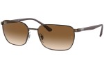 Sončna očala Ray-Ban RB3684 014/51 Pravokotna Rjava